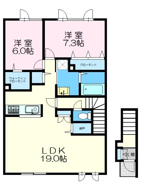 フレンドB 間取り図画像