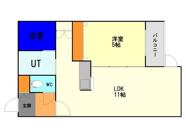 札幌市白石区本郷通マンション 間取り図画像