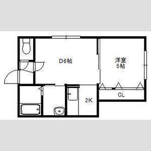 札幌市厚別区厚別中央五条アパート 間取り図画像