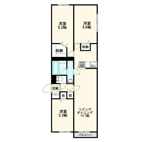 システムコート大谷地 間取り図画像
