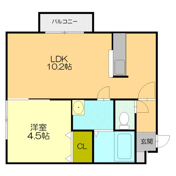 札幌市厚別区厚別中央四条マンション 間取り図画像