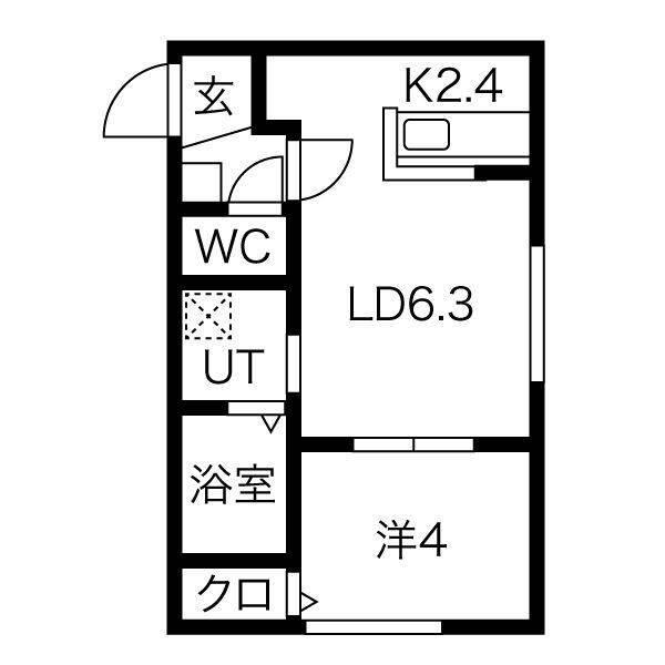 札幌市白石区栄通マンション 間取り図画像