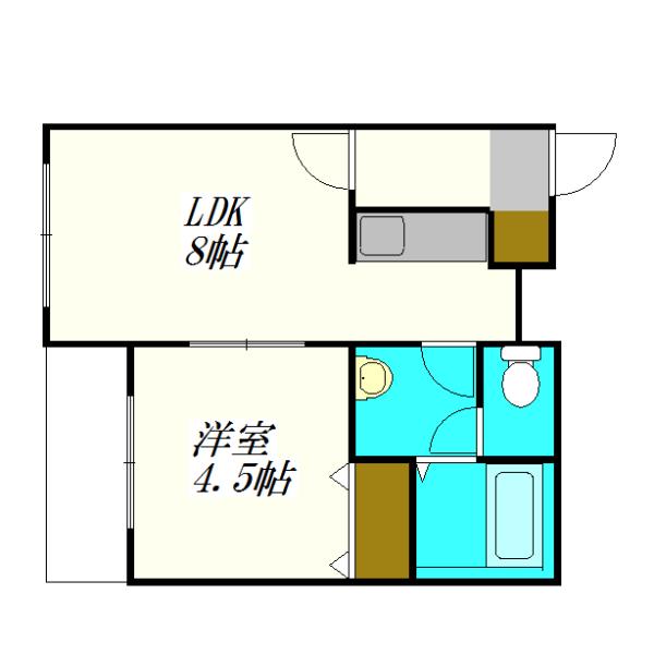 江別市文京台マンション 間取り図画像