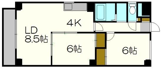 札幌市厚別区厚別東三条マンション 間取り図画像