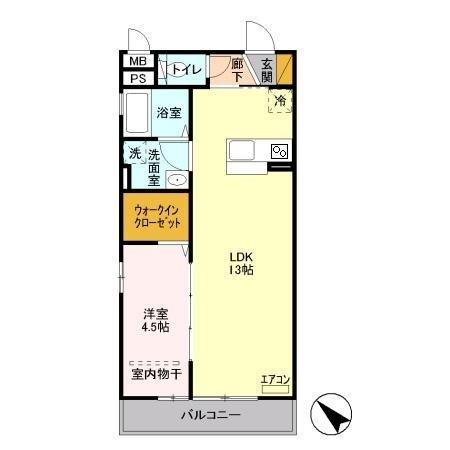ウエストエーデル（206） 間取り図画像