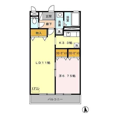 ロイヤルガーデン　Ⅰ（202） 間取り図画像