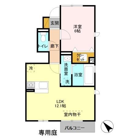 ゴールドパストラル　Ⅶ（101） 間取り図画像