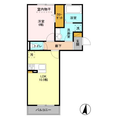 ﾛｲｼﾞｪﾝﾄﾊﾟｰｸｽ ﾚｲｸﾀｳﾝ Ⅲ　Ａ（303） 間取り図画像