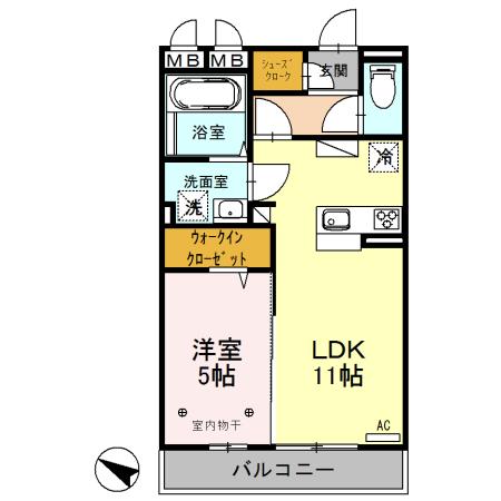 リビエールセレナ（203） 間取り図画像