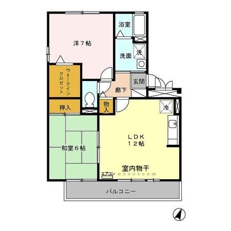 ゴールドパストラル（207） 間取り図画像