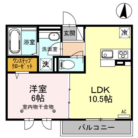 ﾛｲｼﾞｪﾝﾄﾊﾟｰｸｽ ﾚｲｸﾀｳﾝ Ⅲ　Ｃ（306） 間取り図画像