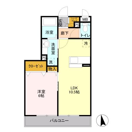レガーロ（203） 間取り図画像