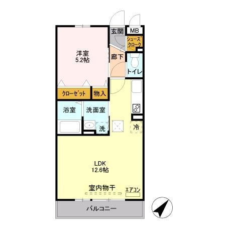 キャッソル嵯峨（103） 間取り図画像