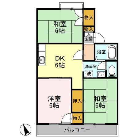 リバーハイツ（105） 間取り図画像