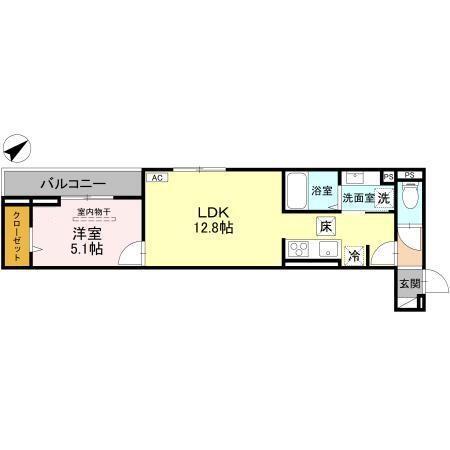 (仮称)D-ROOM中町PJ　Ⅲ（103） 間取り図画像