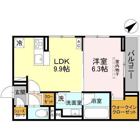 (仮称)D-ROOM中町PJ　Ⅲ（301） 間取り図画像