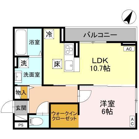 (仮称)D-ROOM大房PJ　A棟（101） 間取り図画像