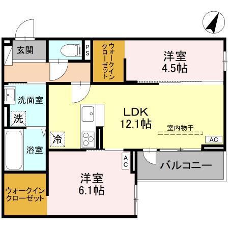 (仮称)D-ROOM大房PJ　A棟（302） 間取り図画像