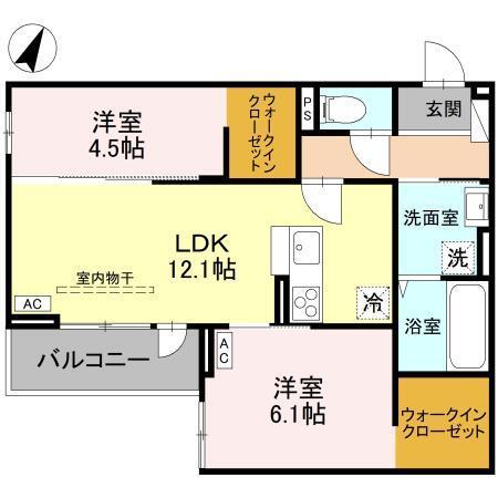 (仮称)D-ROOM大房PJ　A棟（303） 間取り図画像