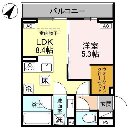 (仮称)D-ROOM大房PJ　B棟（105） 間取り図画像