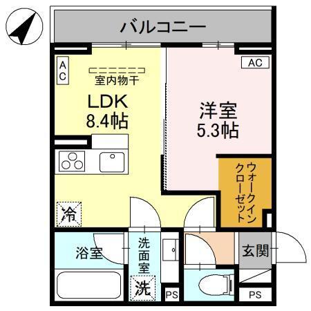 (仮称)D-ROOM大房PJ　B棟（205） 間取り図画像
