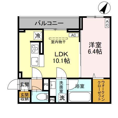 (仮称)D-ROOM大房PJ　B棟（301） 間取り図画像