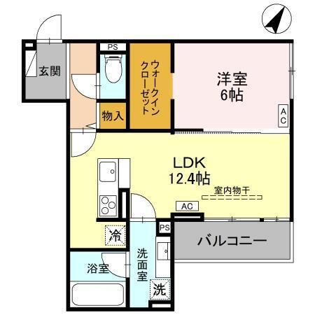 (仮称)D-ROOM大房PJ　B棟（302） 間取り図画像