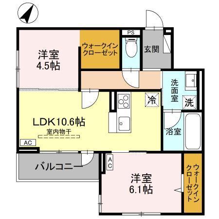 (仮称)D-ROOM大房PJ　B棟（303） 間取り図画像
