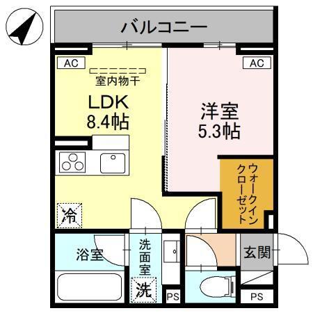 (仮称)D-ROOM大房PJ　B棟（305） 間取り図画像