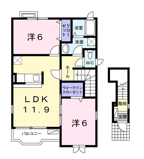 プティ　トゥルス（201） 間取り図画像