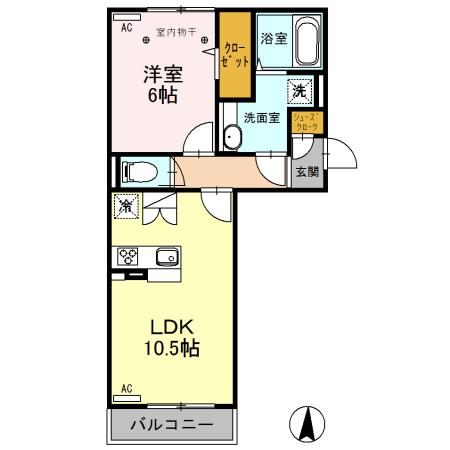 ﾛｲｼﾞｪﾝﾄﾊﾟｰｸｽ ﾚｲｸﾀｳﾝ Ⅲ　Ｍ（203） 間取り図画像