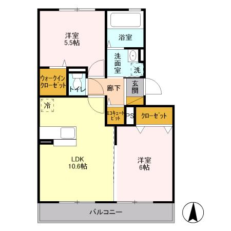 キャピタル美南　Ａ（302） 間取り図画像