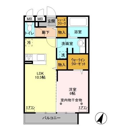 ﾛｲｼﾞｪﾝﾄﾊﾟｰｸｽ ﾚｲｸﾀｳﾝ　Ｑ（305） 間取り図画像