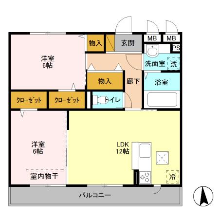 ルミエール中央（102） 間取り図画像