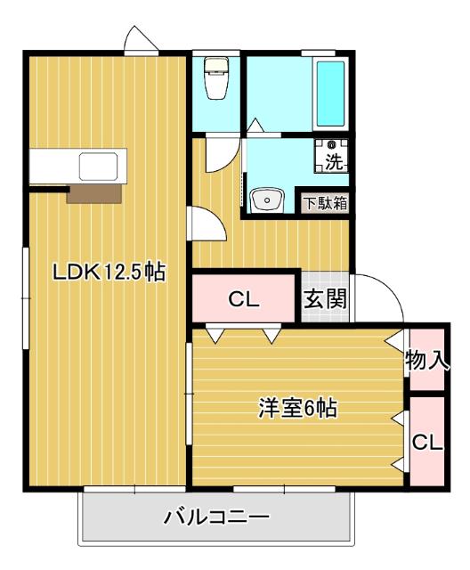 フラッツア東仙台（102） 間取り図画像