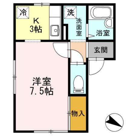 セジュール東町（201） 間取り図画像