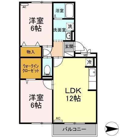 グレースコートＨ（102） 間取り図画像