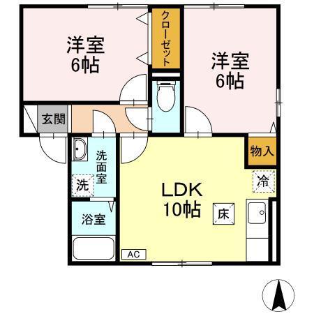 セジュールエルピス（102） 間取り図画像