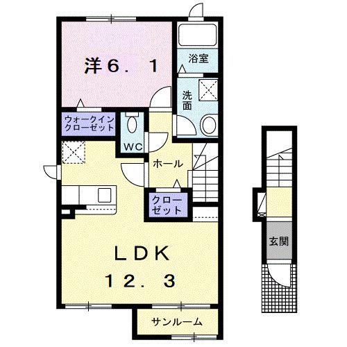 フォルシュ　Ｕ．Ｎ．Ｂ（201） 間取り図画像