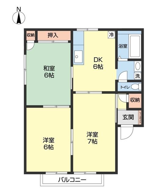 セジュール船木（201） 間取り図画像