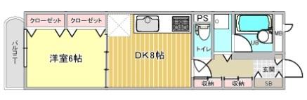 ライオンズマンション山王第二（304） 間取り図画像