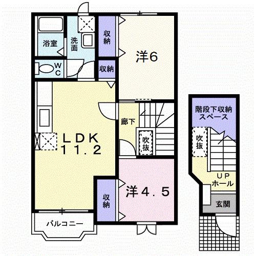 クレールコート（201） 間取り図画像