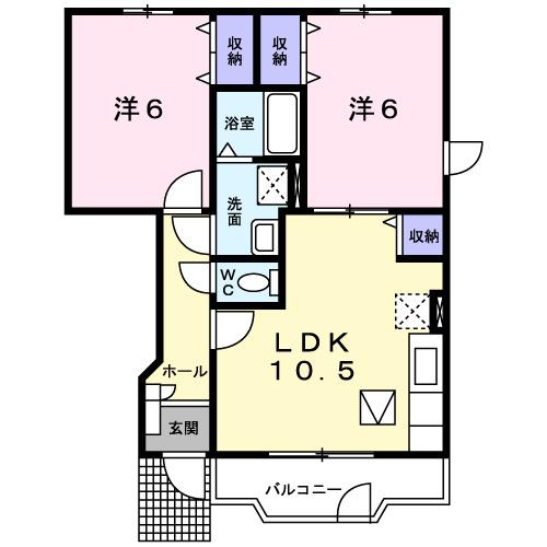エミアルカテー（104） 間取り図画像