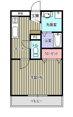 マナベビル（102） 間取り図画像