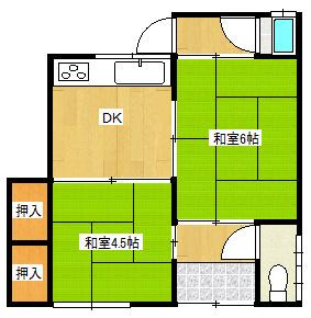 垣生5丁目7番Ｔ様借家（南2） 間取り図画像