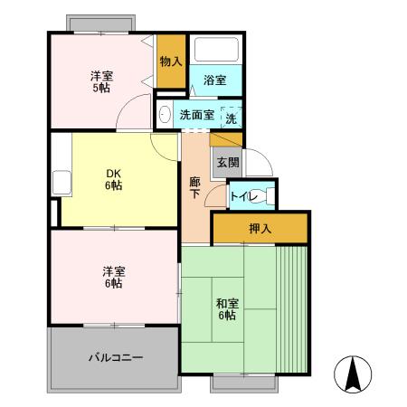 ピュアコート　(1)壱番館（202） 間取り図画像