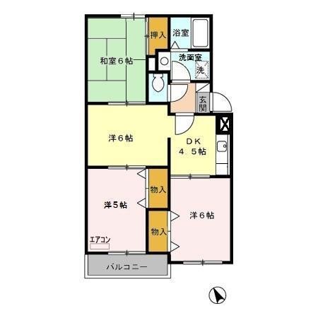グリーンヒル桜ヶ丘　Ａ（302） 間取り図画像