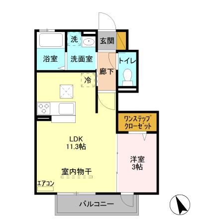 メゾン アクア　Ⅰ（102） 間取り図画像