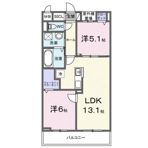 コスモステラス　イースト（204） 間取り図画像