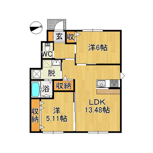 Grace Villa B（0101） 間取り図画像